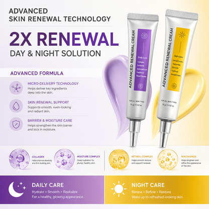 Day & Night Renewal Cream Duo – Firming Collagen + Overnight Texture Care