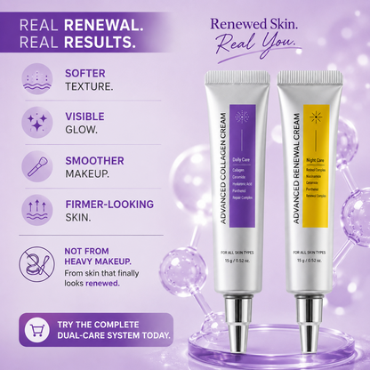 Day & Night Renewal Cream Duo – Firming Collagen + Overnight Texture Care